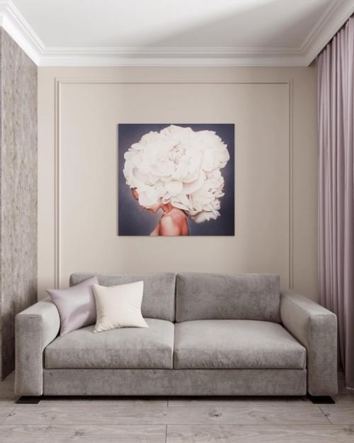 Дизайн - проект двухкомнатной квартиры с оттенками нежной сакуры. 01