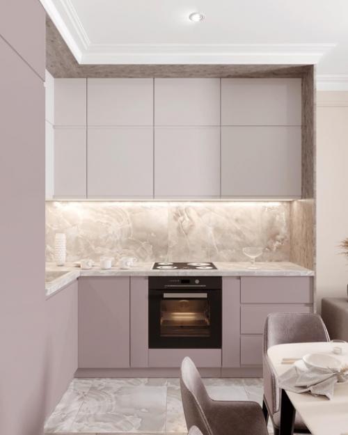 Дизайн - проект двухкомнатной квартиры с оттенками нежной сакуры. 05