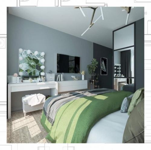 Данное сочетание цветов настолько универсально, что использовать его можно в интерьере любой комнаты без опасения сделать его Слишком. 05