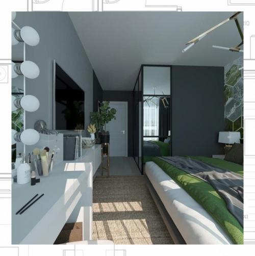 Данное сочетание цветов настолько универсально, что использовать его можно в интерьере любой комнаты без опасения сделать его Слишком. 02