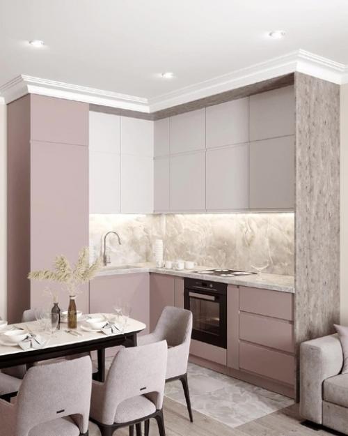 Интерьер 2-х комнатнои квартиры в нежных пастельных оттенках. 03