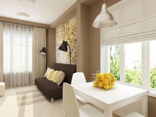 Классный дизайн интерьера квартиры - студии площадью 27 кв. 05