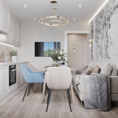 Шикарный дизайн - проект однушки в стиле современная классика. 04