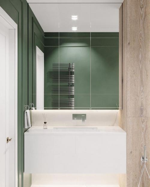 Что скажете о таком сочетании фактур и цветов в ванной комнате? 02