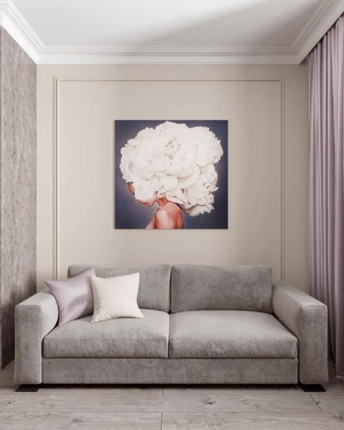 Интерьер 2-х комнатнои квартиры в нежных пастельных оттенках. 01