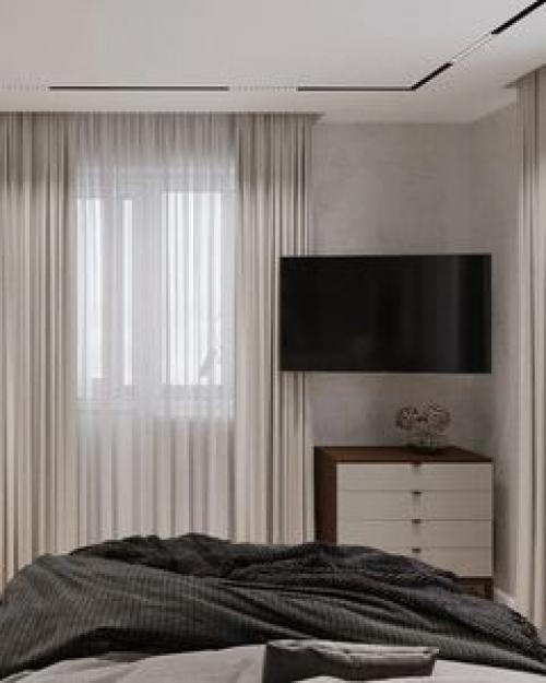 Дизайн небольшой, но очень функциональной спальни. 03