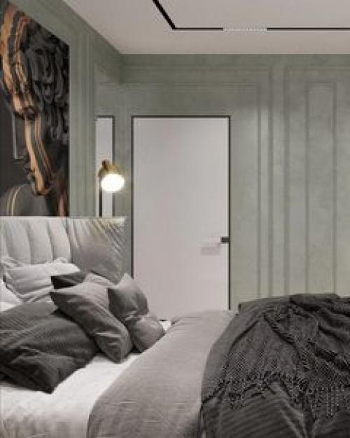 Дизайн небольшой, но очень функциональной спальни. 01