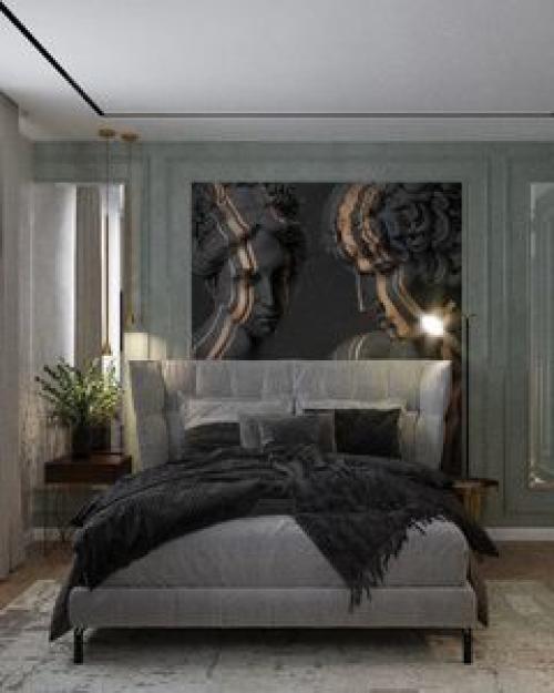 Дизайн небольшой, но очень функциональной спальни. 02