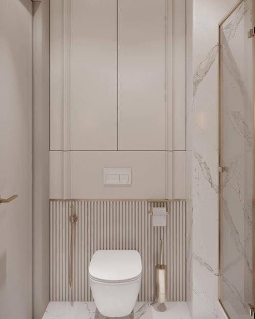 Современный стильный интерьер санузла. 01