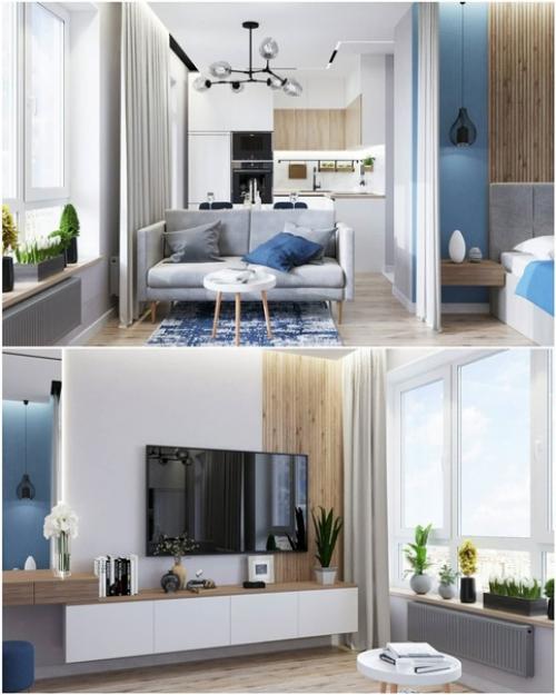 Нежный и воздушный дизайн - проект небольшой квартиры. 08