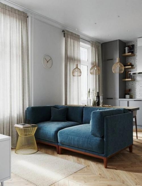 Стильный интерьер квартиры, площадью 33 кв. 05