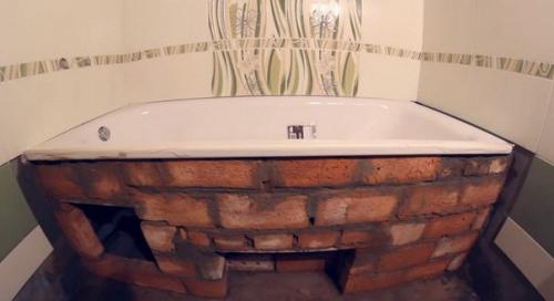 Установка чугунной ванны своими руками. 08 Установка чугунной ванны своими руками. 08