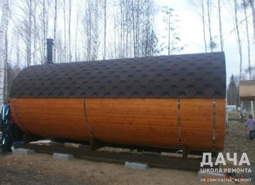Баня - бочка своими руками. 04