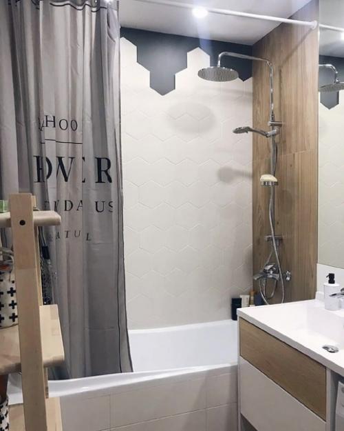 Ванная комната в старом фонде после капитального ремонта. 01