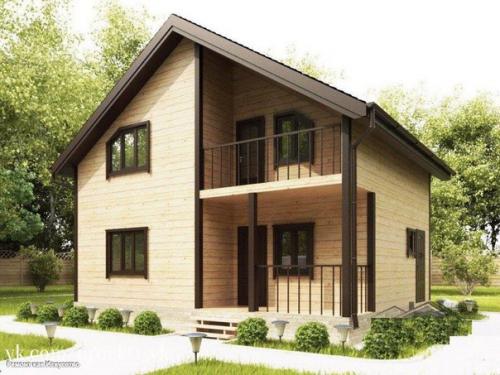 Каркасный дом.  Габариты: 9, 0 х 7, 0 м. 02