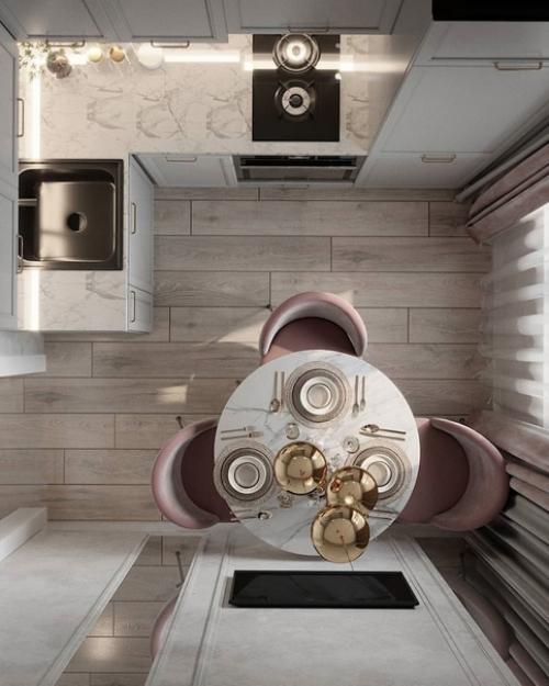 Небольшая кухня 6 кв. 05