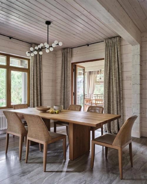 Мягкий, Обволакивающий интерьер, главная звезда интерьера стало дерево. 04