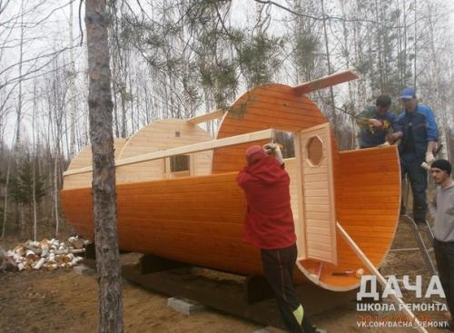 Баня - бочка своими руками. 01