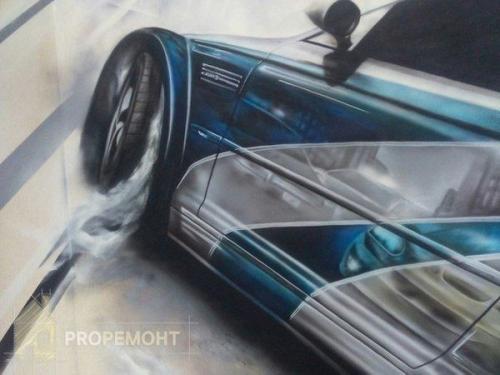 Роспись стены в комнате ребенка (10 лет. 04