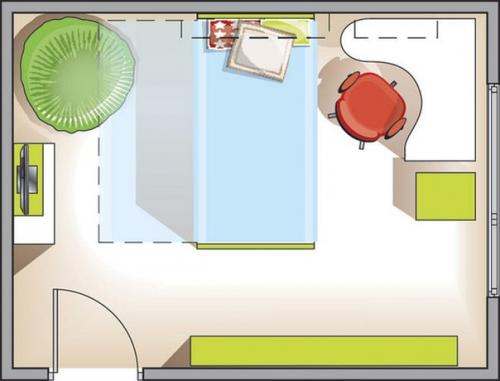 Дизайн детской комнаты в квартире для девочки подростка. 04