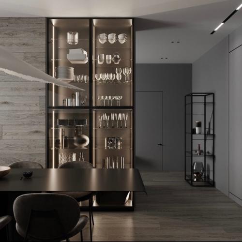 Стильный дизайн - проект строгой кухни. 04