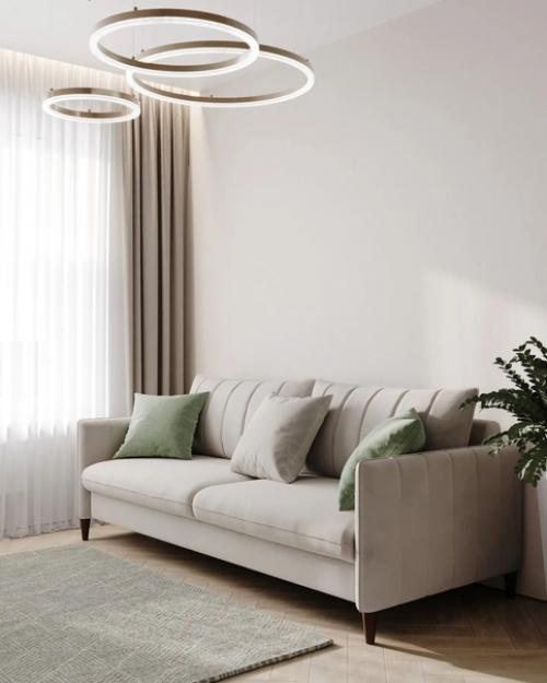 Светлый и Уютный Дизайн Кухни - Гостиной в Санкт-петербурге. 05