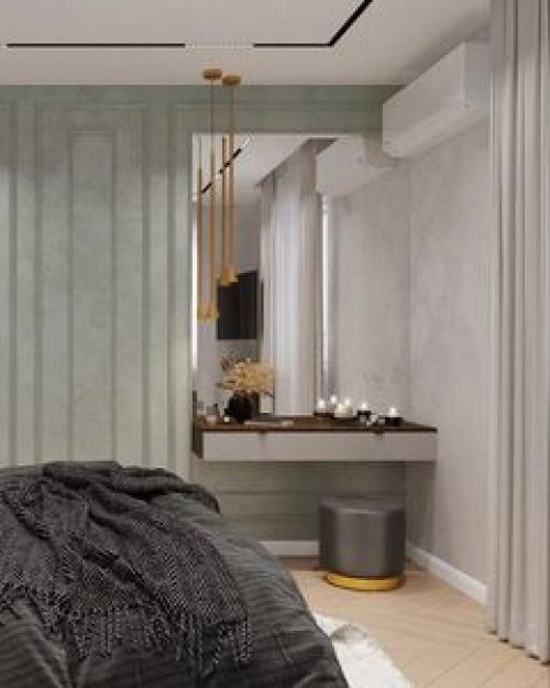 Дизайн небольшой, но очень функциональной спальни. 05