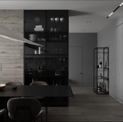 Стильный дизайн - проект строгой кухни. 03