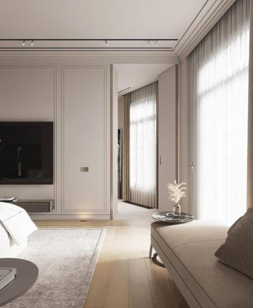 Интерьер ванной и гардеробной при мастер спальне. 06