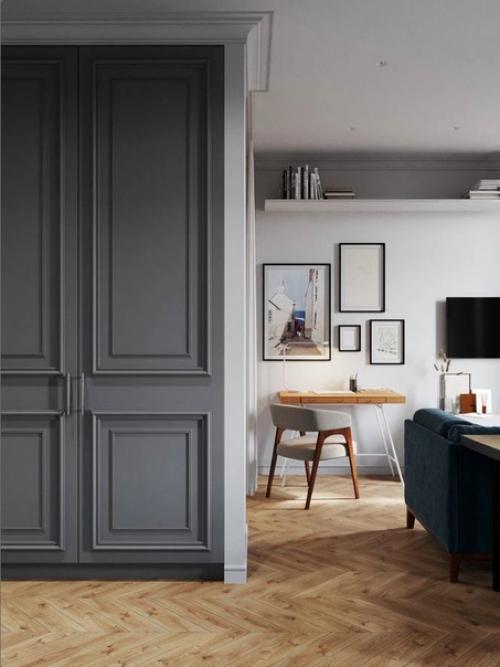 Стильный интерьер квартиры, площадью 33 кв. 08