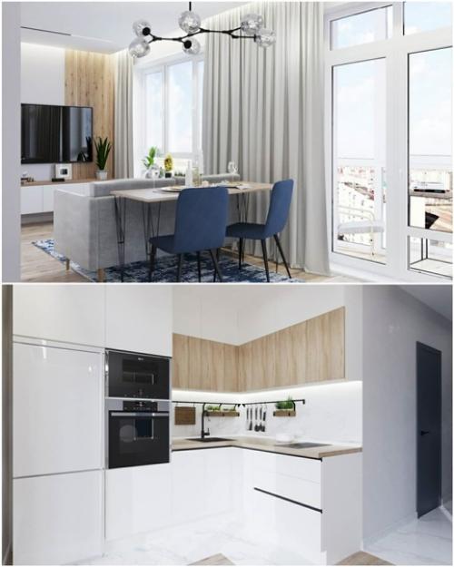 Нежный и воздушный дизайн - проект небольшой квартиры. 09