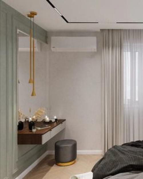 Дизайн небольшой, но очень функциональной спальни. 04