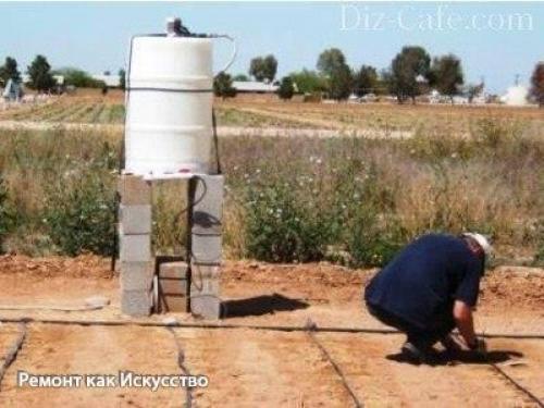 Как сделать простейший капельный полив из бочки? 01 Как сделать простейший капельный полив из бочки? 01