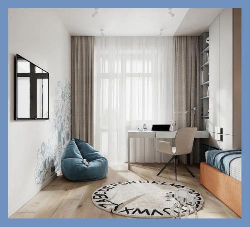 Просторная комната для мальчика - подростка. 01