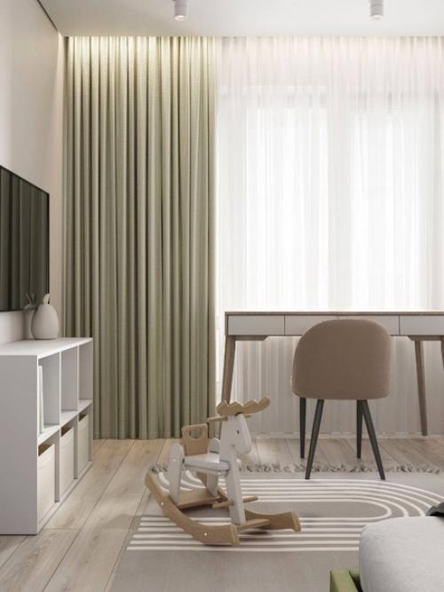 В этой милой и уютной детской комнате есть все необходимое для комфортного проживания маленького человека. 04