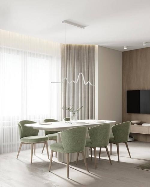 Отдалимся от городской суеты в светлом монохромном интерьере с приятными натуральными оттенками. 02