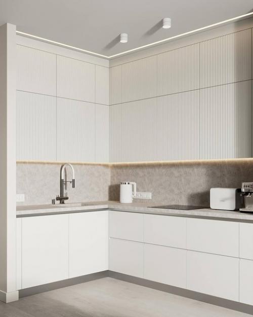 Отдалимся от городской суеты в светлом монохромном интерьере с приятными натуральными оттенками. 03