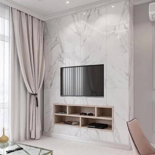 Небольшая, но стильная подборка оформления тв зоны. 03