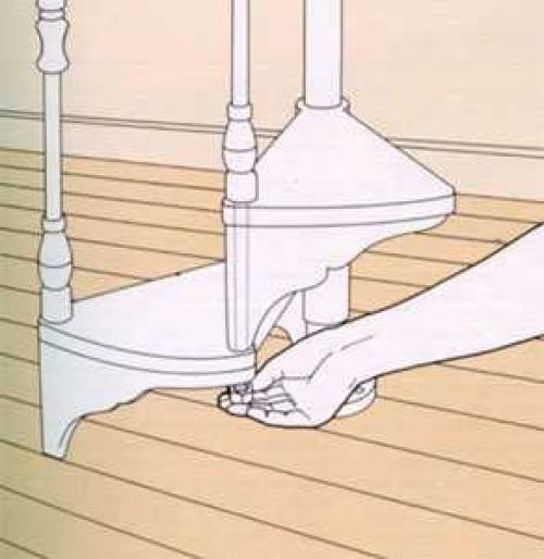 Мы экономим место: складные и винтовые лестницы. 05