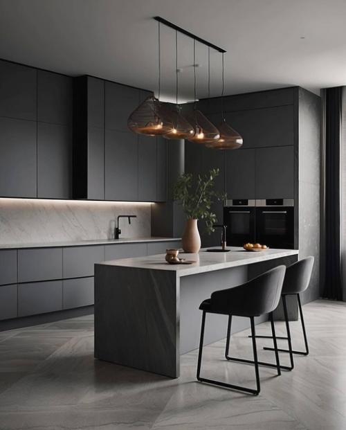 Несколько вариантов кухни в современном стиле. 04