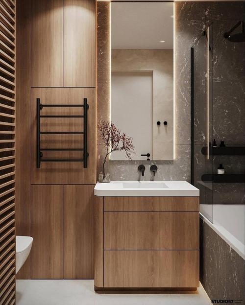 Интерьер однокомнатной квартиры в современном стиле. 07