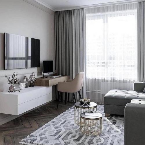 Небольшая, но стильная подборка оформления тв зоны. 07