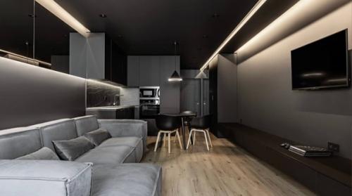 Мы предлагаем вам посмотреть красивейший реализованный интерьер квартиры в черных тонах. 08