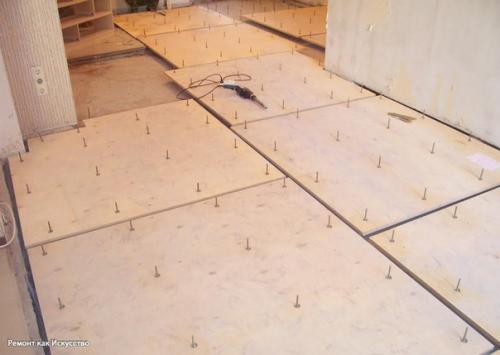 Укладка фанеры по лагам. 04 Укладка фанеры по лагам. 04