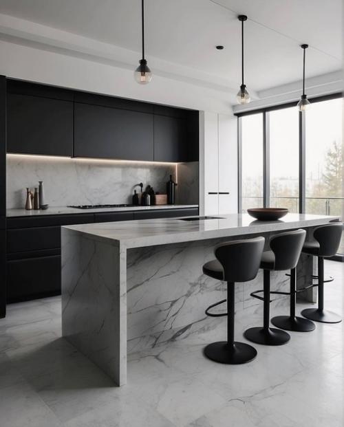 Несколько вариантов кухни в современном стиле. 03