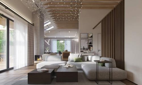 Визуализация стильного дизайн - проекта дома. 01