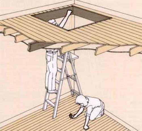 Мы экономим место: складные и винтовые лестницы. 03