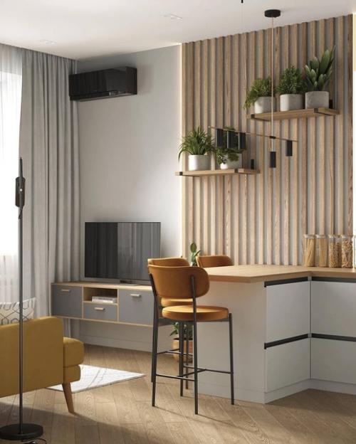 Светлый и насыщенный интерьер квартиры с яркими акцентами. 05