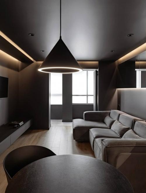 Мы предлагаем вам посмотреть красивейший реализованный интерьер квартиры в черных тонах. 02