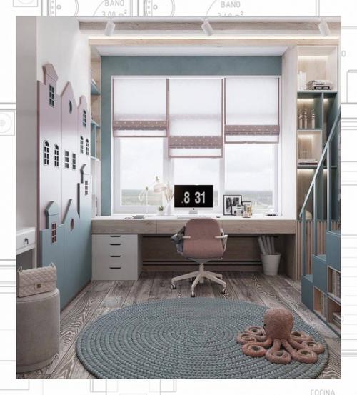 Детская мечты.  Хорошая идея со вторым этажом детям будет где играть. 07